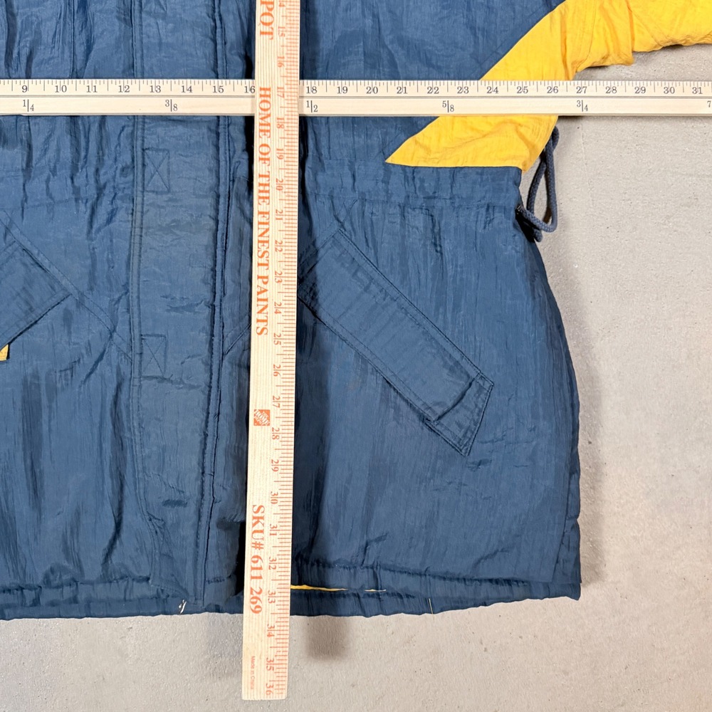 Vintage 90's Michigan Wolverines Logo 7 Jacket Mens XLarge Blue Yellow Coat - Picture 5 of 7